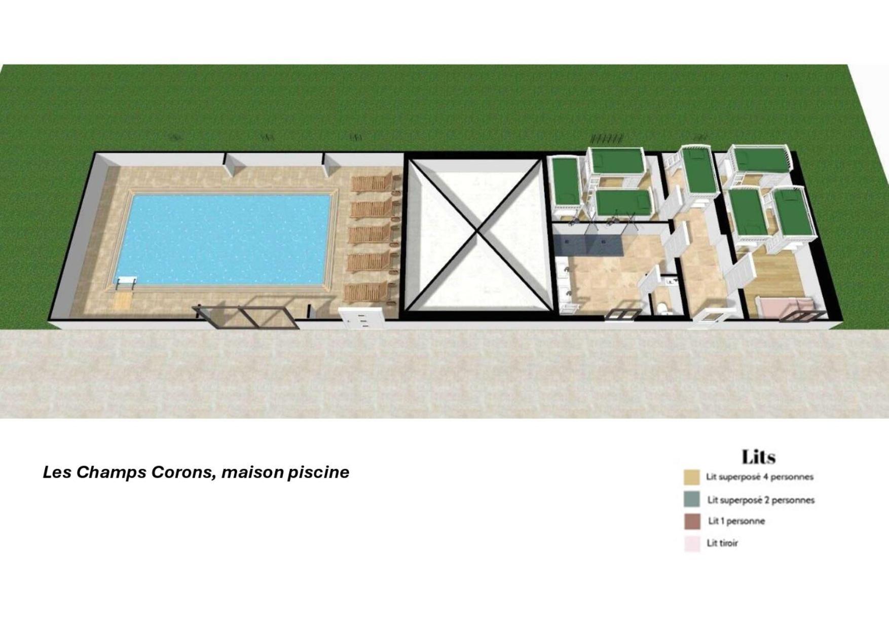 Crazy Villa Champs Corons 61 - Interior Heated Pool - 2H From Paris - 30P Les Menus Экстерьер фото